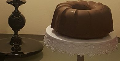 Receta de Bundt Cake de naranja con crujiente de chocolate