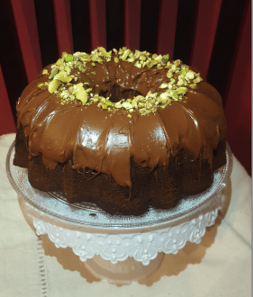Receta de Bundt Cake de chocolate y Té Matcha