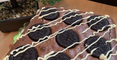 Receta de Brownie de galletas Oreos